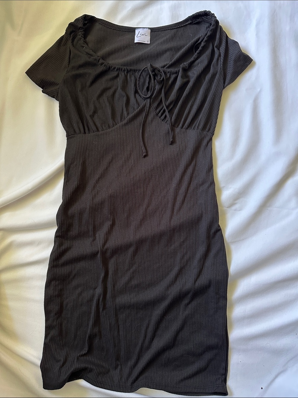 Livi Active Black Ribbed Mini Dress